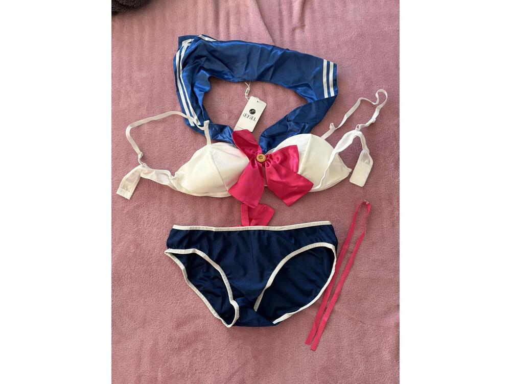 Iefiel Two-Piece Bikini Set with Bow Accent Size L